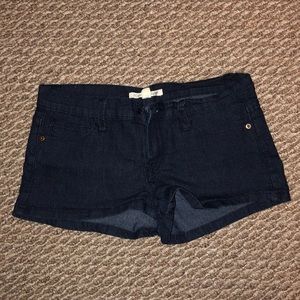 Dark wash jean shorts